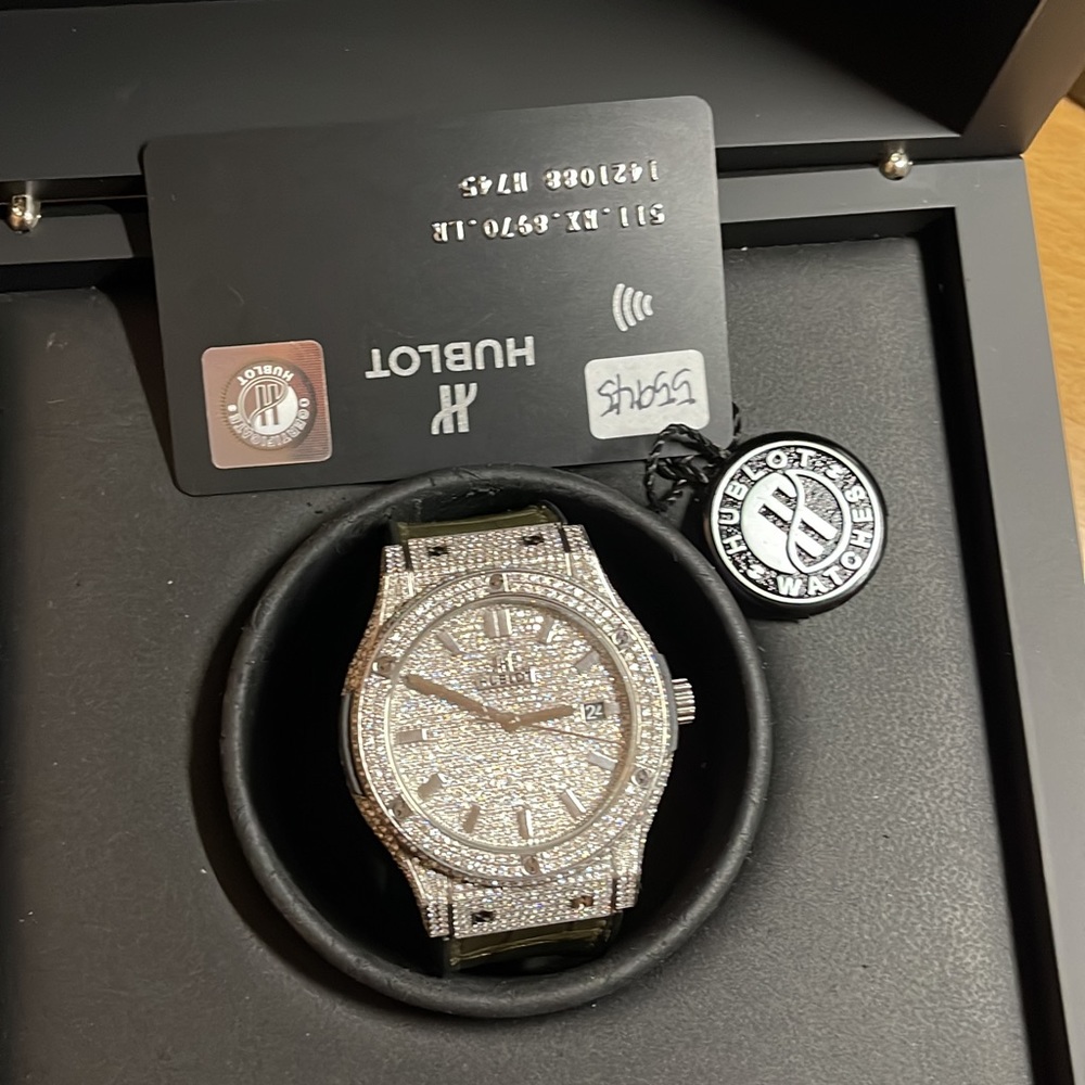2021 Hublot classic Fusion  Diamond Full in and Out with the original box& paper